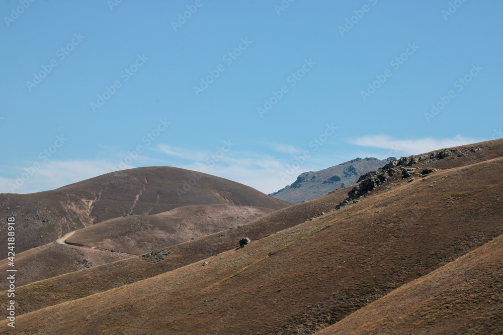 scenic mountain steppe landscape photo