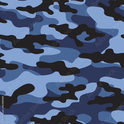 blue camouflage military pattern liquid elements for printing clothes and fabrics