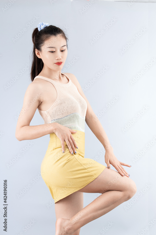 A girl with a charming figure A girl with a charming figure