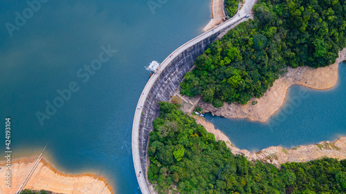Kowloon Reservoir Dam Aerial View