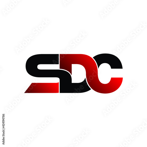 SDC letter monogram logo design vector