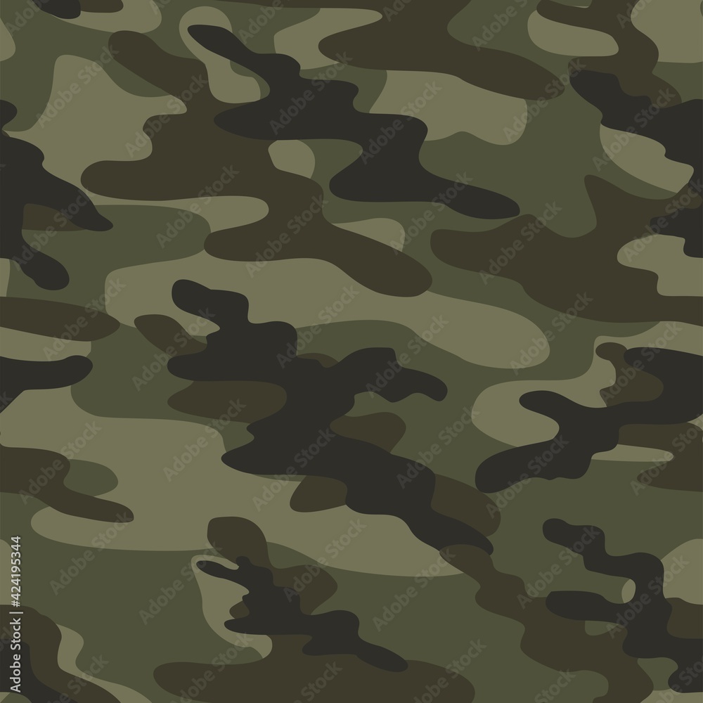 Fototapeta premium green camouflage military pattern liquid elements for printing clothes and fabrics