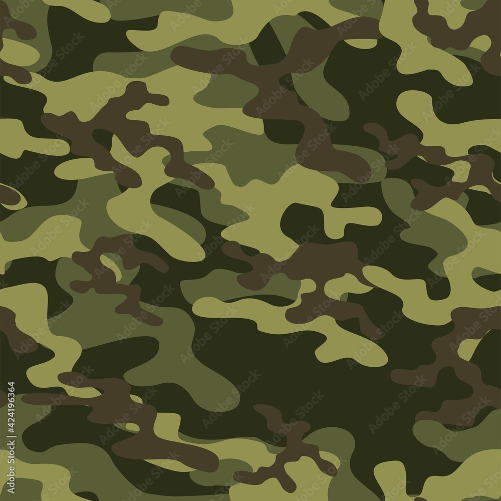 Abstract military seamless green camouflage texture for print. Modern. Vector Abstract military seamless green camouflage texture for print. Modern. Vector