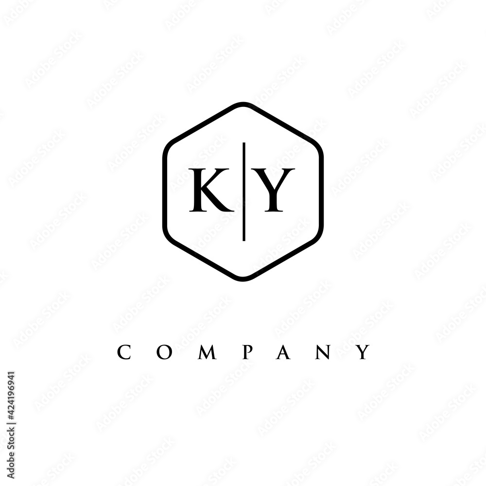 initial KY logo design vector initial KY logo design vector