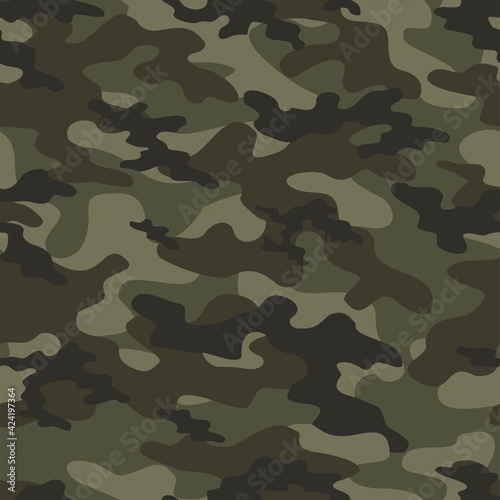 Camouflage seamless pattern.Military camo.Print Vector