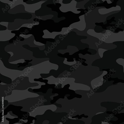 Full seamless abstract military dark camouflage skin pattern vector for decor and textile. Army masking design for hunting textile fabric printing and wallpaper. Design for fashion and home design.