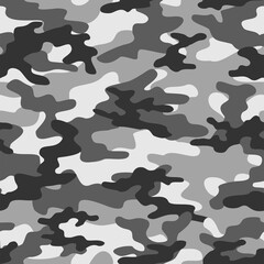 Fototapete Tarnmuster Graues Militär Camouflage Muster  © keni