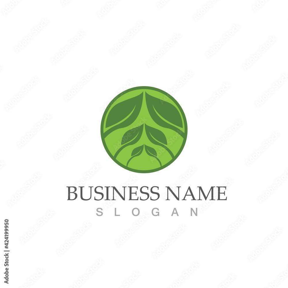 Logos of green Tree leaf ecology Logos of green Tree leaf ecology