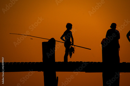 U-Bein Bridge Amarapura Mandalay Myanmar