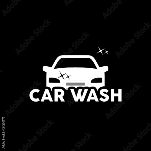 Car wash icon isolated on dark background