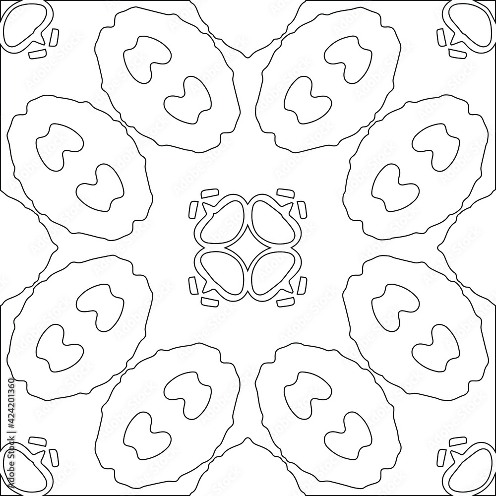 Geometric vector pattern with triangular elements. Seamless abstract ornament for wallpapers and backgrounds. Black and white colors.
