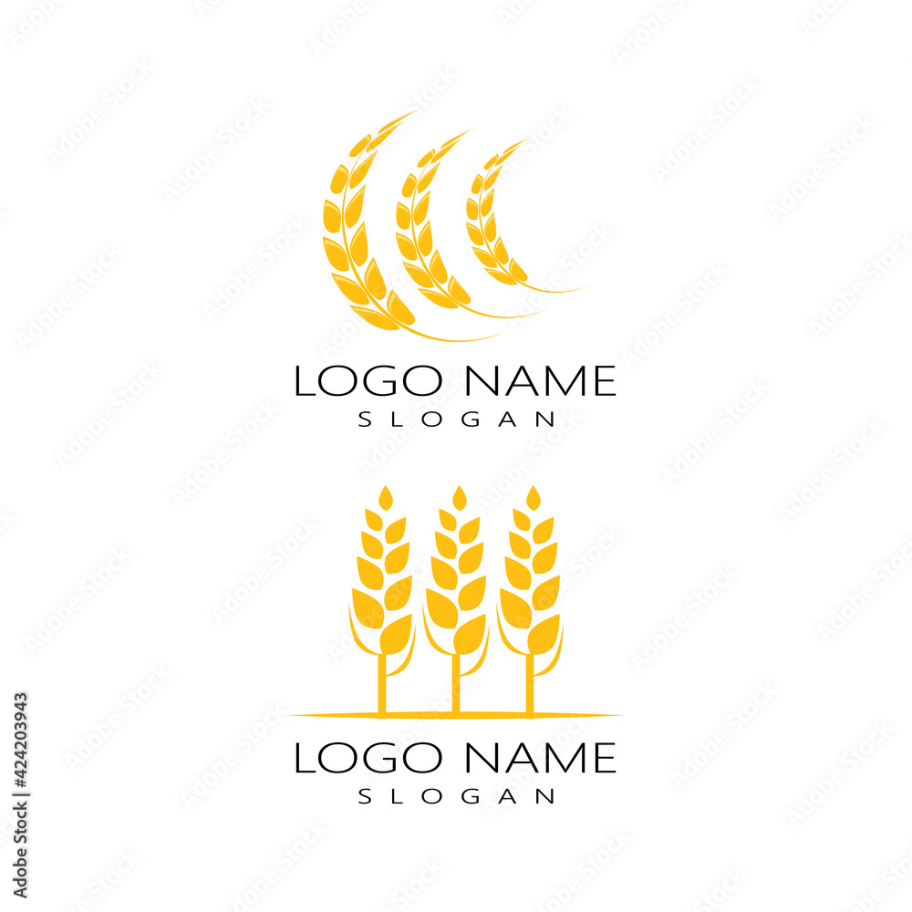 Agriculture wheat vector icon design Agriculture wheat vector icon design