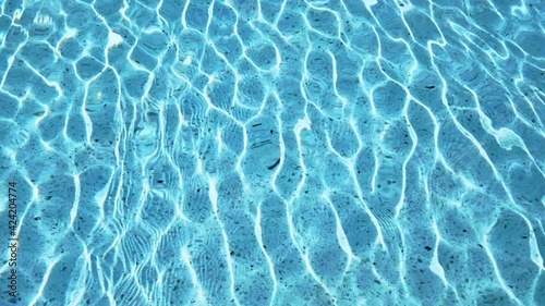 Water wave reflected in the sun, abstract blue background, 4K video