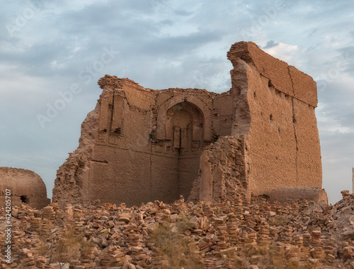 Necropolis Mizdakhan, Xojayli, near Nukus, Uzbekistan photo