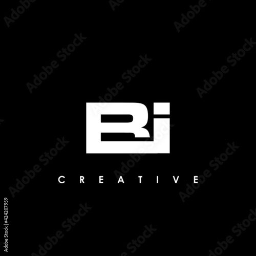 BI Letter Initial Logo Design Template Vector Illustration