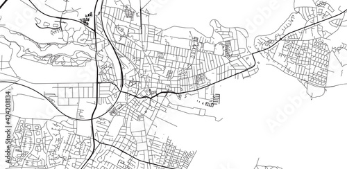 Urban vector city map of Horsens, Denmark