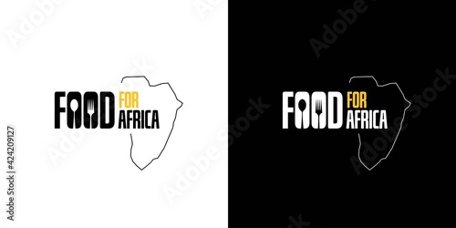The food word logo for Africa is simple and unique design