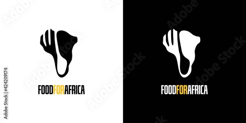 The food word logo for Africa is simple and unique