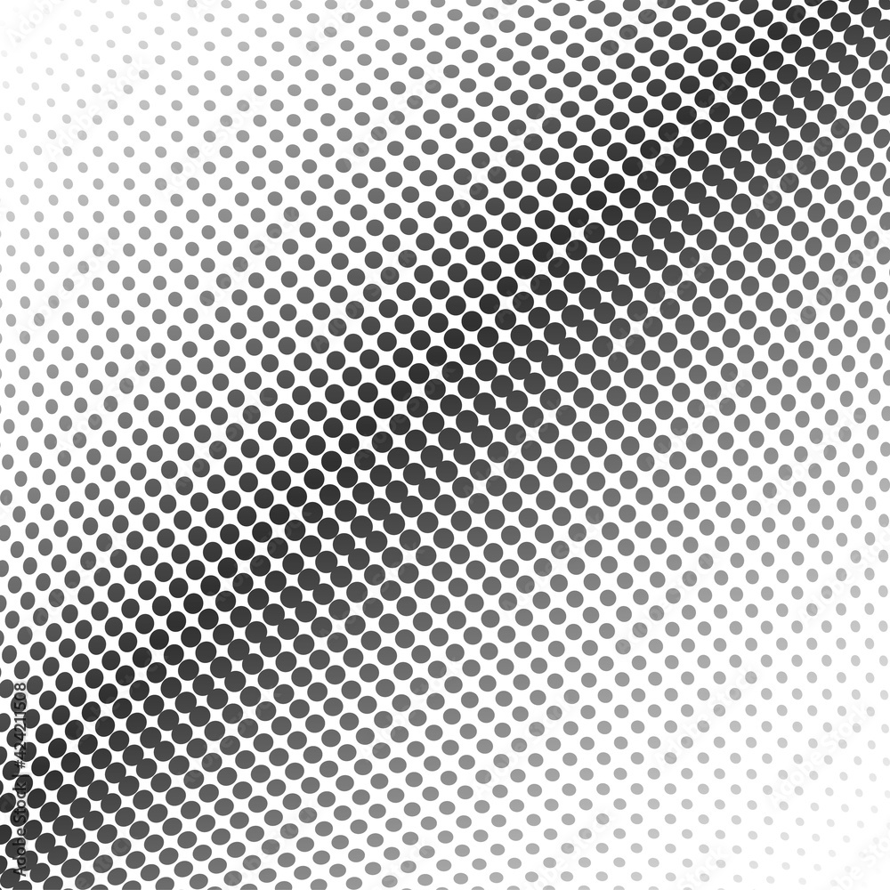 Abstract halftone dotted background. Futuristic grunge pattern, dot, wave. Vector modern optical pop art texture for posters, sites, business cards, cover, labels mock-up, vintage layout
