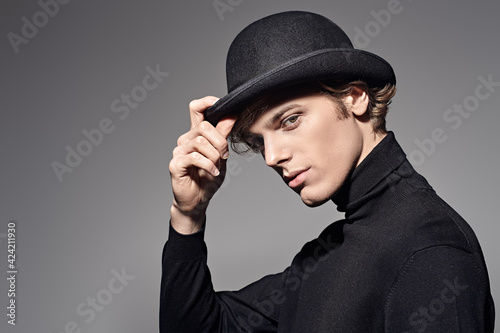 gentleman in dark turtleneck photo