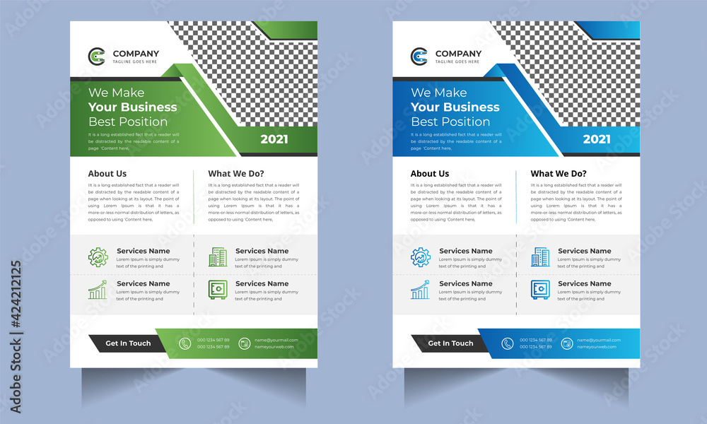 Corporate business flyer design template with modern concept Premium Vector Corporate business flyer design template with modern concept Premium Vector