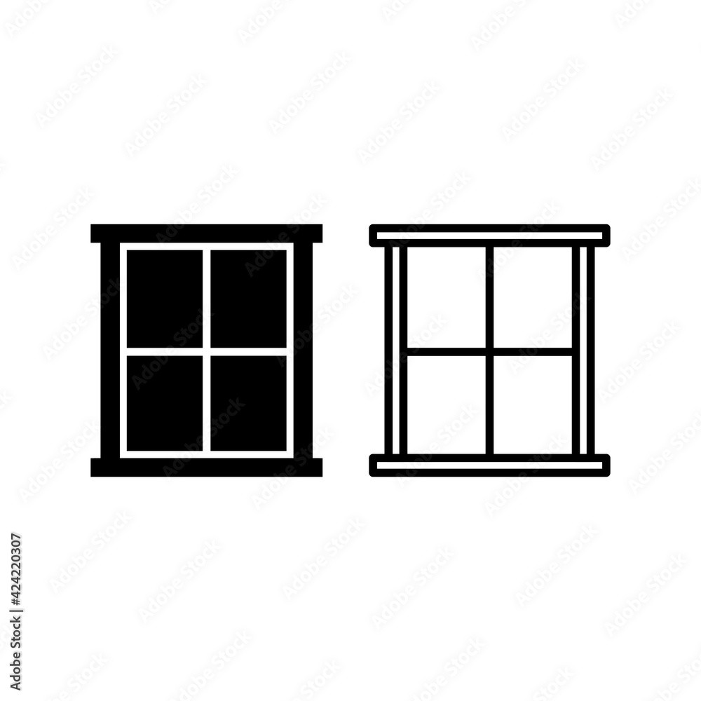 Window icon in trendy flat design Window icon in trendy flat design