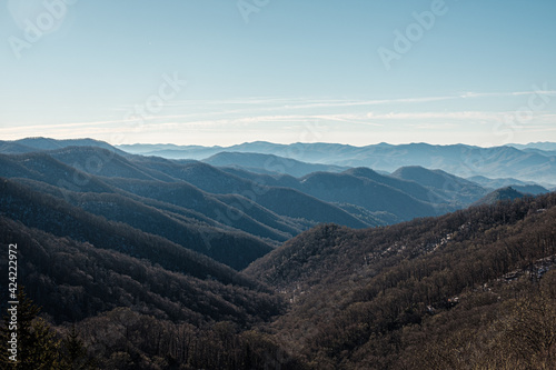 View from the Great Smoky Mountain National Park in North Carolina.
