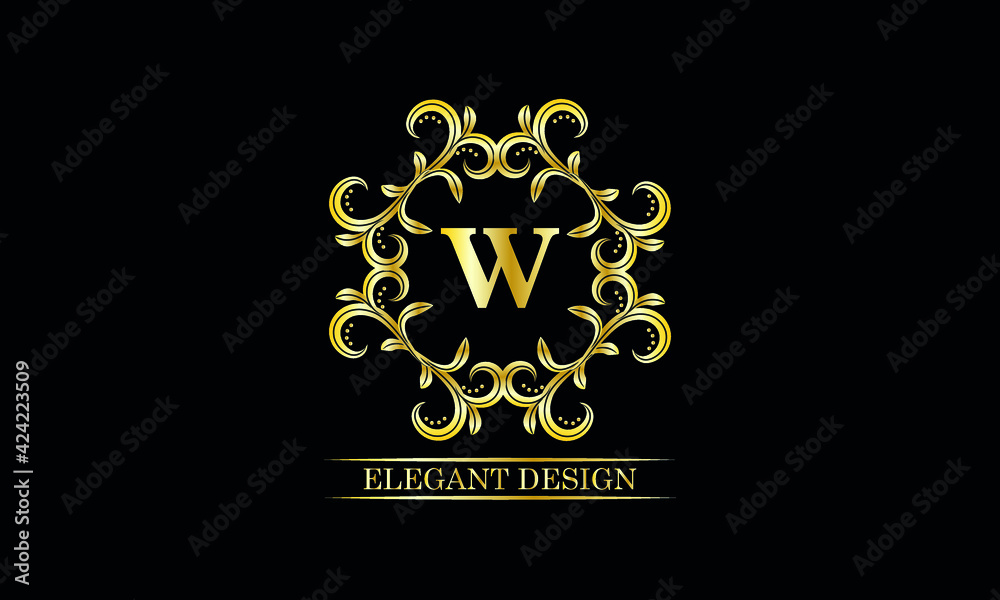 Luxurious monogram with the letter W. Premium brand icon. Vector logo design can be used for the beauty industry, cosmetics, salon, boutique, spa, company, corporation. Luxurious monogram with the letter W. Premium brand icon. Vector logo design can be used for the beauty industry, cosmetics, salon, boutique, spa, company, corporation.