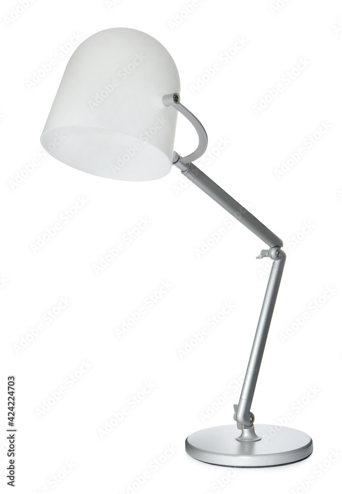 Stylish modern table lamp isolated on white Stylish modern table lamp isolated on white