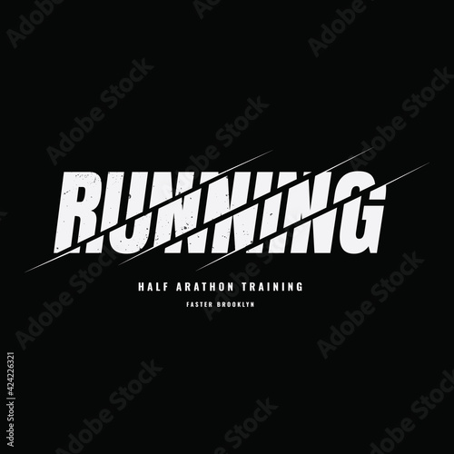Vector illustration of graphic letters, creative running clothes, perfect for the design of t-shirts, shirts, hoodies, etc.