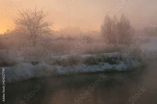 misty morning on the river © Evgenii Ryzhenkov