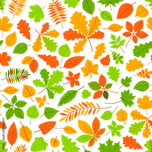 Seamless pattern with leaf, abstract leaf texture, endless background.Seamless pattern can be used for wallpaper, pattern fills, web page background, surface textures