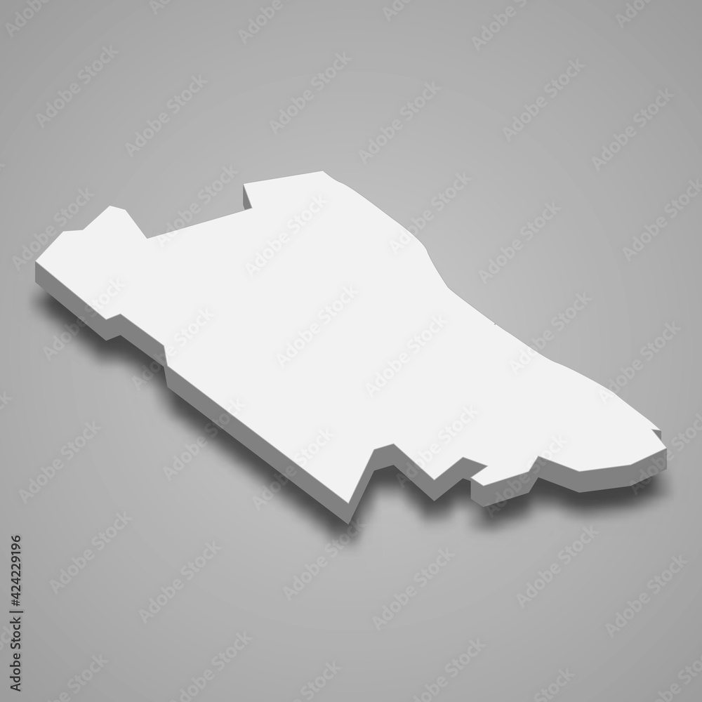 3d isometric map of Can Tho Province of Vietnam 3d isometric map of Can Tho Province of Vietnam
