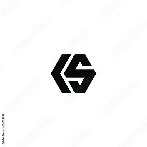 initial SK logo design vector