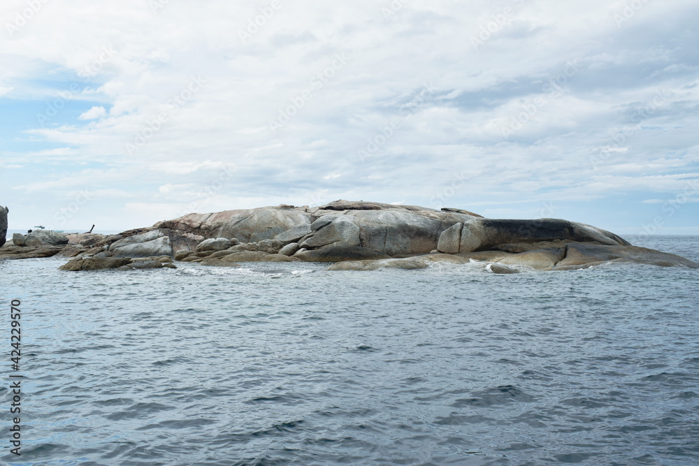 Fototapeta premium landscape of Hin Zon island big stone arranging on sea travel location in Thailand