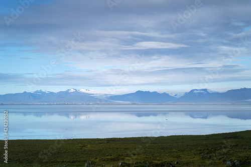 Glacier. View from Stokksnes. East Iceland nature landscape © Ivan Kurmyshov