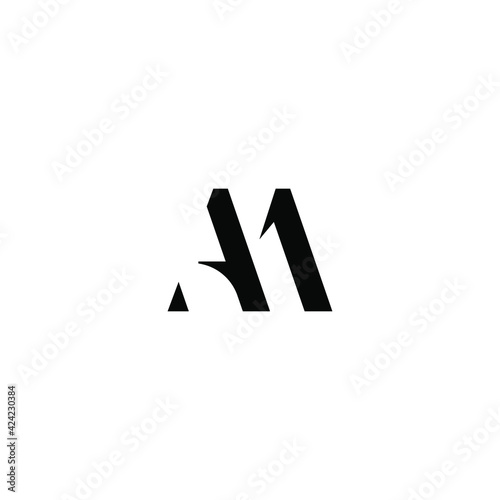 initial MA logo design vector
