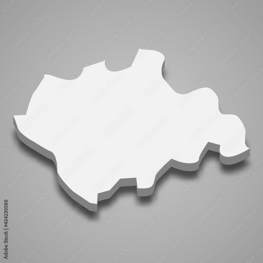3d isometric map of Ha Nam Province of Vietnam 3d isometric map of Ha Nam Province of Vietnam