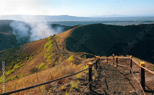 Stairway trail in masaya volcano national park, Nicaragua