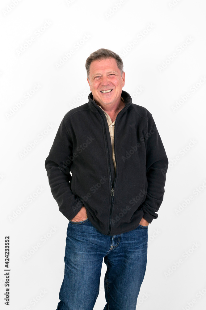 portrait of mature man in motion portrait of mature man in motion