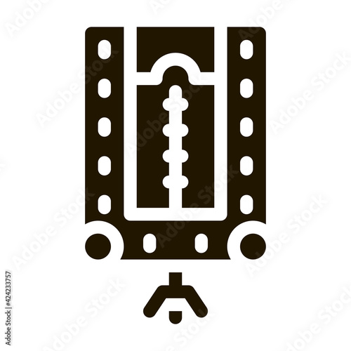 watch repair instrument glyph icon vector. watch repair instrument sign. isolated symbol illustration