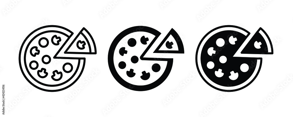 Pizza Italian food icon icons button, vector, sign, symbol, logo, illustration, editable stroke Pizza Italian food icon icons button, vector, sign, symbol, logo, illustration, editable stroke