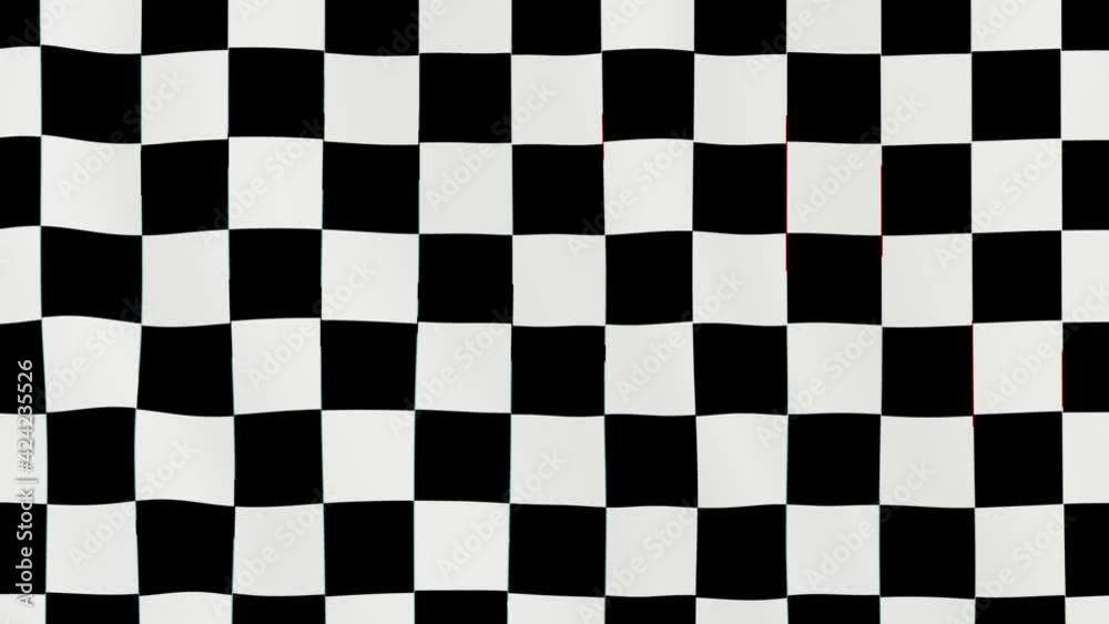 4k Checkered Race Flag Check Flag wavy silk fabric fluttering Racing Flags,seamless looped waving background.Silk cloth fluttering in wind.3D digital animation plaid Formula One car motor sport.