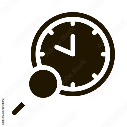 watch research glyph icon vector. watch research sign. isolated symbol illustration