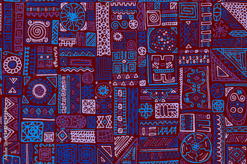 Traditional african vector seamless pattern design
