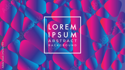 Bilde på lerret Futuristic neon rounded geometrical shape vector illustration