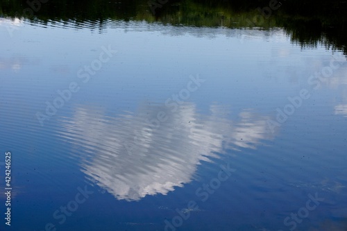 Cloud reflected in the water