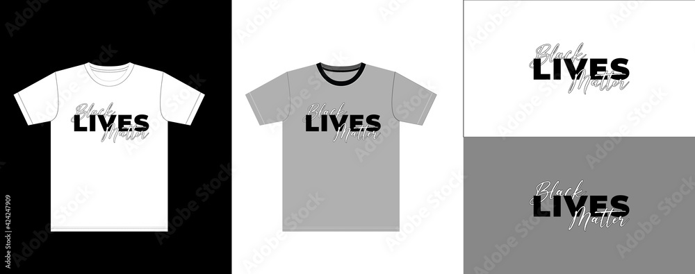 Black Lives Matter t-shirt design template and vector graphic illustration 