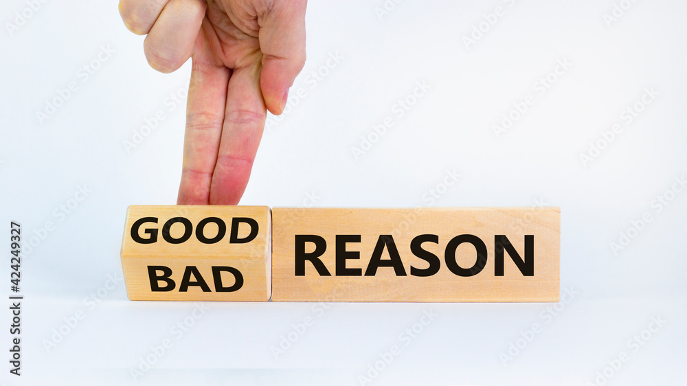 Εκτύπωση καμβά Good or bad reason symbol
