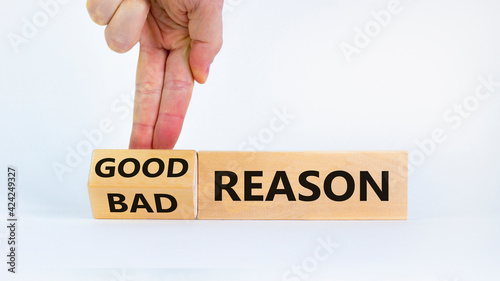 Εκτύπωση καμβά Good or bad reason symbol